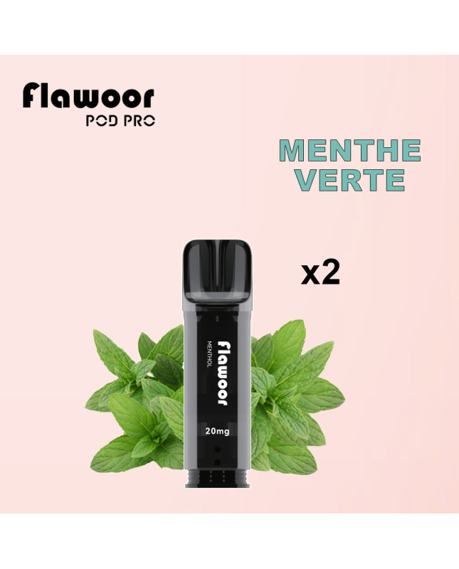 CARTOUCHE MENTHE VERTE - FLAWOOR POD PRO/ Pack de 10
