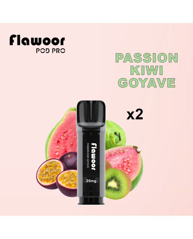 CARTOUCHE PASSION KIWI GOYAVE - FLAWOOR POD PRO/ Pack de 10