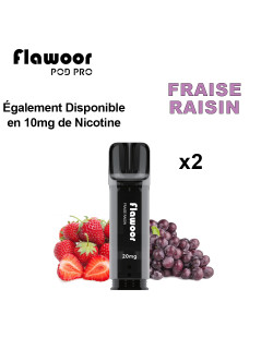 CARTOUCHE FRAISE RAISIN - FLAWOOR POD PRO/ Pack de 10