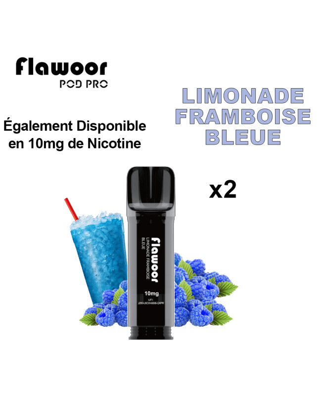 CARTOUCHE LIMONADE FRAMBOISE BLEUE - FLAWOOR POD PRO/ Pack de 10