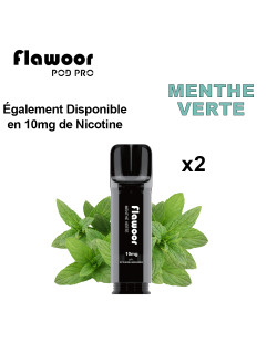 CARTOUCHE MENTHE VERTE - FLAWOOR POD PRO/ Pack de 10