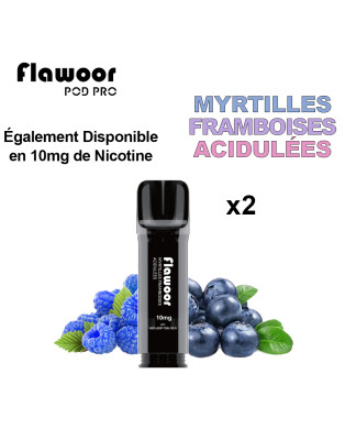 CARTOUCHE MYRTILLES FRAMBOISES ACIDULÉES - FLAWOOR POD PRO/ Pack de 10