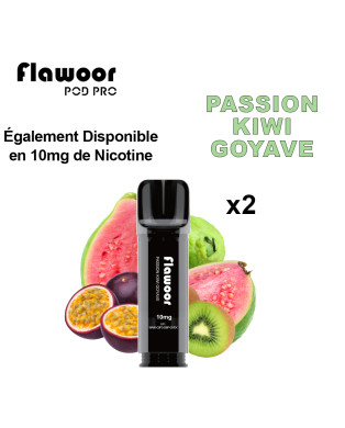 CARTOUCHE PASSION KIWI GOYAVE - FLAWOOR POD PRO/ Pack de 10