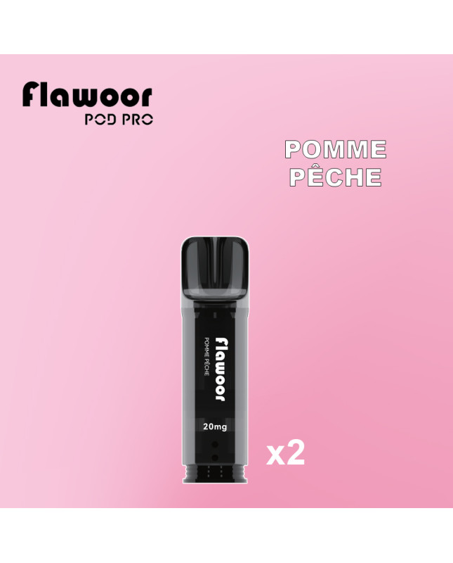 POMME PÊCHE - FLAWOOR POD PRO/ Lot de 2pcs